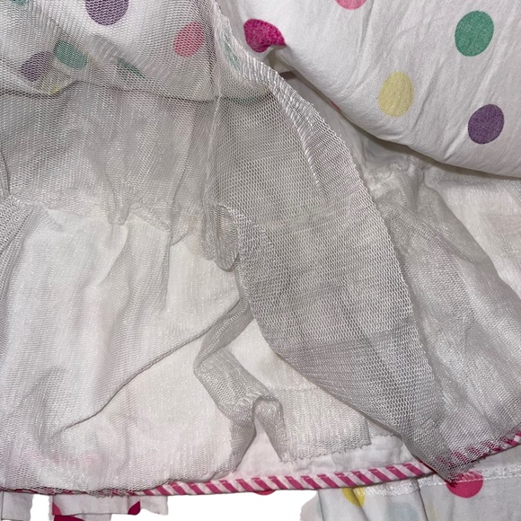 Maggie & Zoe Girls Sleeveless Polka Dot Sundress Fit & Flare Crinoline Size 7 - Picture 6 of 8